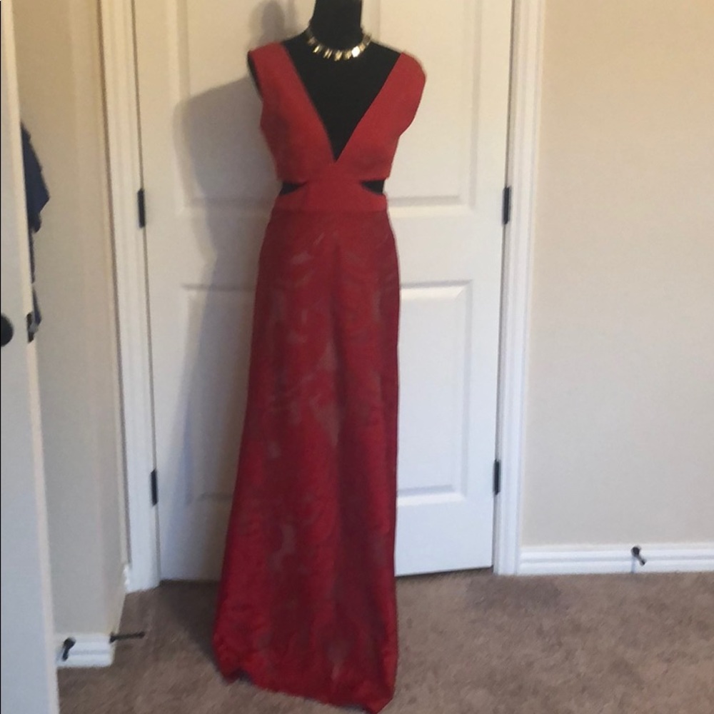 Red BCBG evening gown
